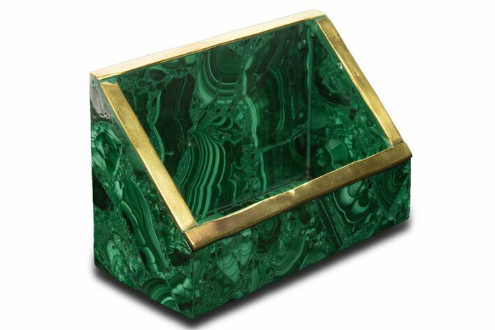Wide Malachite Business Card Holder - DR Congo #335722
